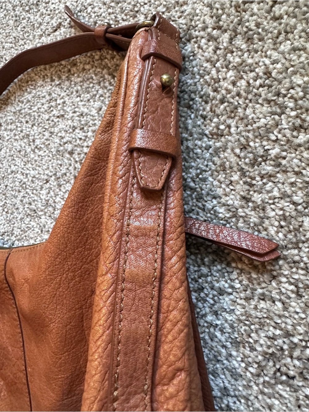 Lucky Brand Cognac Brown Leather Hobo Bag - Picture 5 of 16